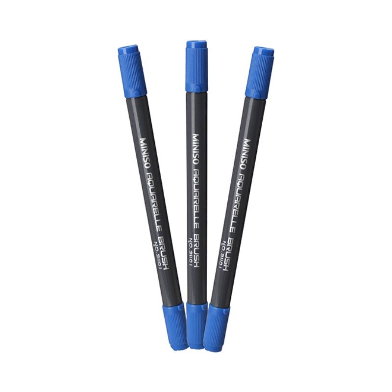 MINISO Water Soluble Double Headed Blue Colour Marker Pen