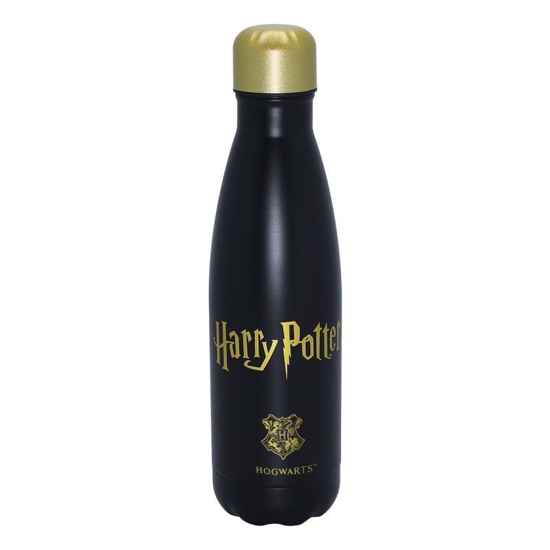 Harry Potter Hogwarts Black & Gold Insulated Water Bottle 500ml