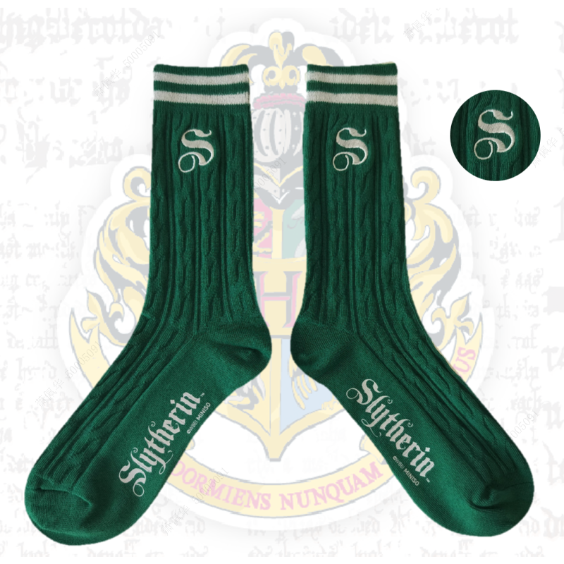 Harry Potter Slytherin Striped Crew Socks