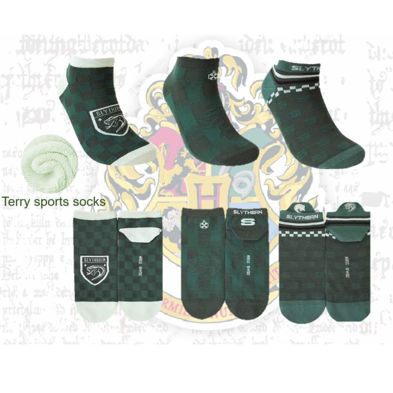 Harry Potter Slytherin Men's Athletic Ankle Socks (3 Pairs)