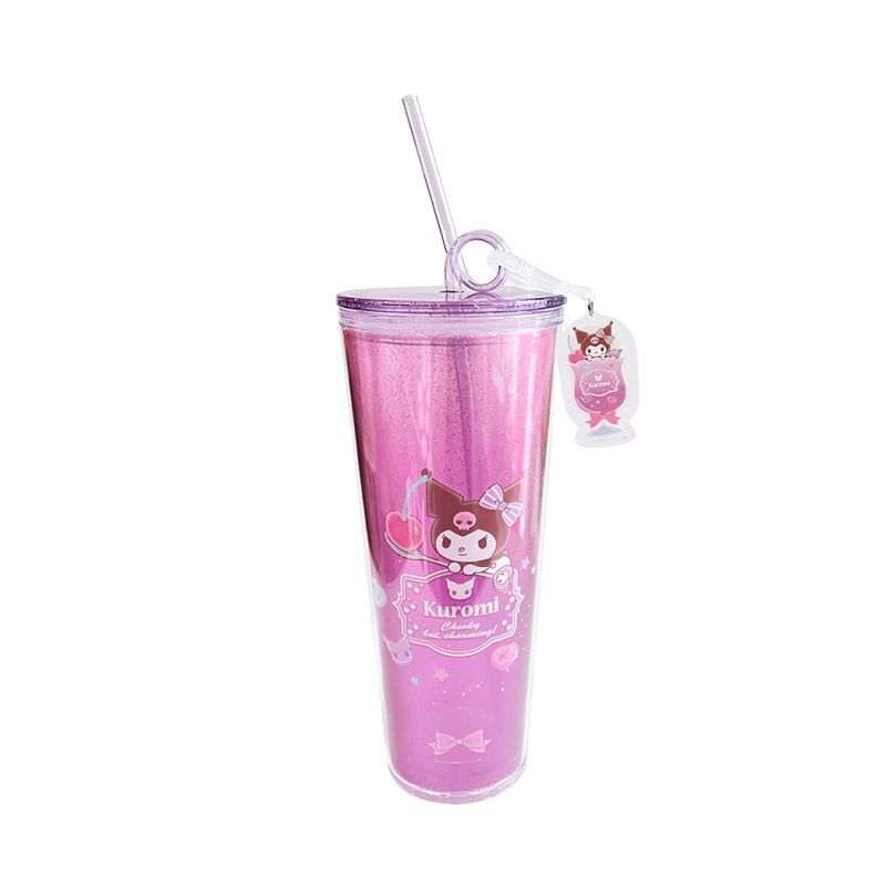 Sanrio Kuromi Plastic Tumbler with Pendant 800ml
