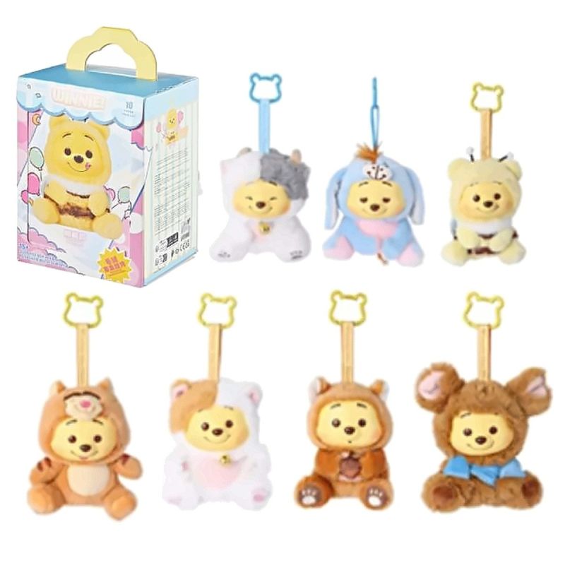 Disney Winnie The Pooh Naughty Team Vinyl Plush Pendant Surprise Blind Box