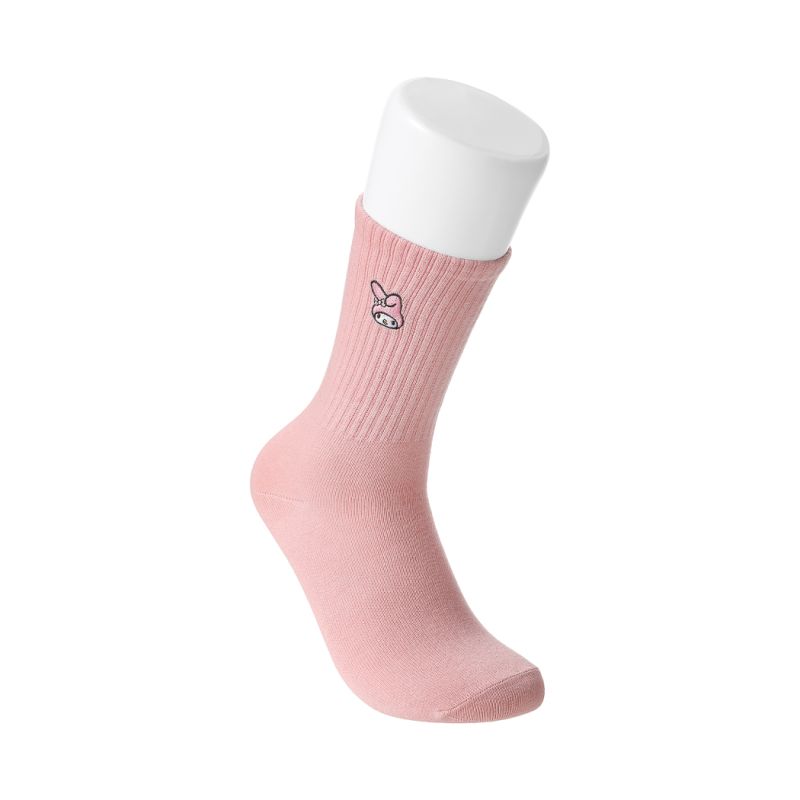 Sanrio My Melody Plain Colour Crew Socks 