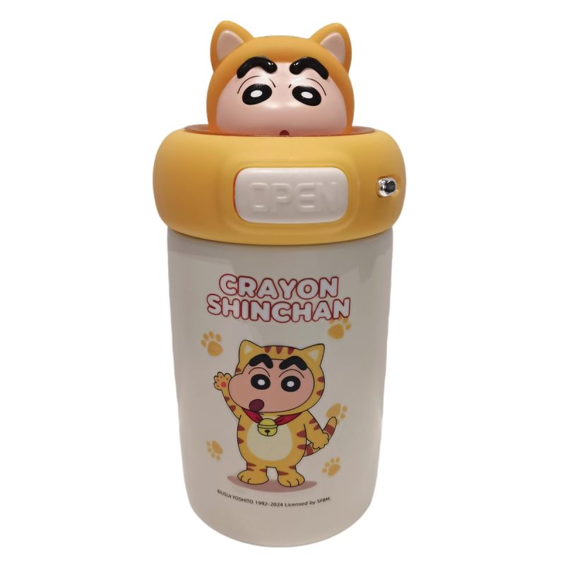Crayon Shinchan Shinnosuke Blue Flip Top Insulated Water Bottle 600ml