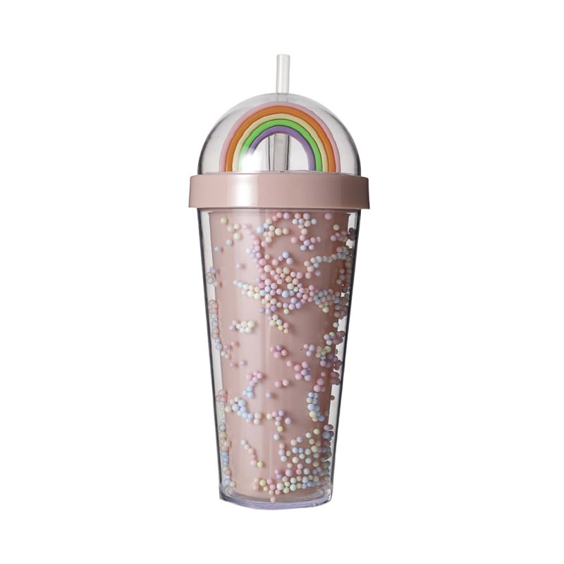 MINISO Macaron Double Wall Plastic Tumbler 420ml