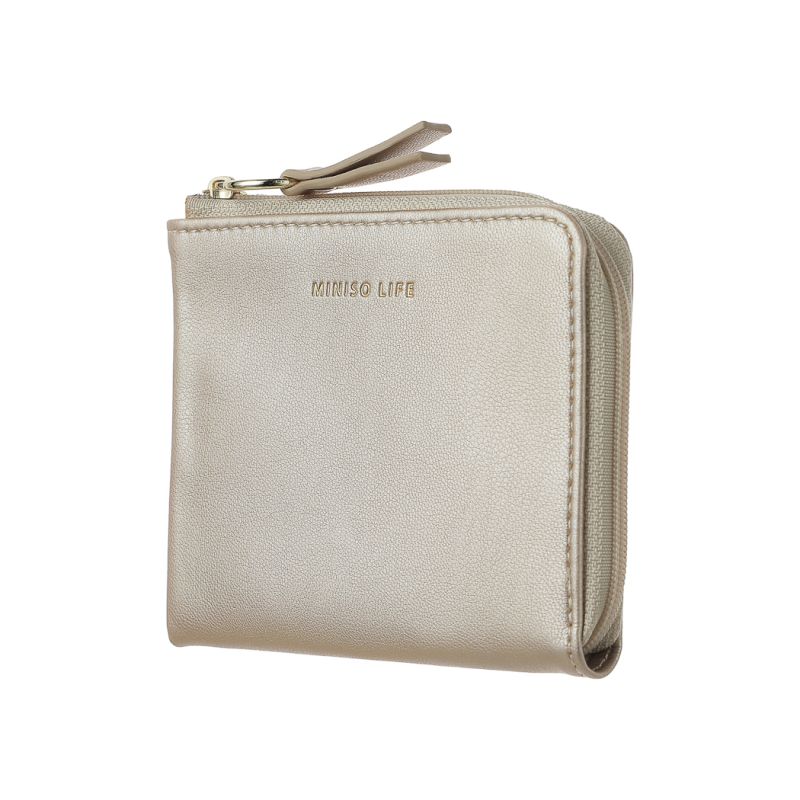 Minimalist Golden Letters Series Coin Purse with Zipper