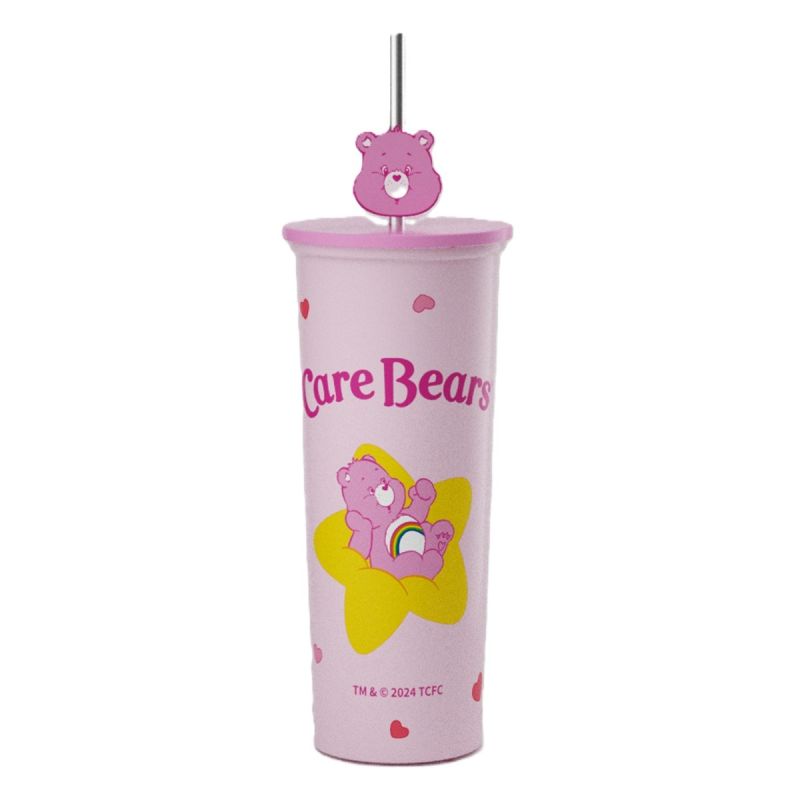 Care Bears Collection Pink Stainless Steel Tumbler & Straw 800ml