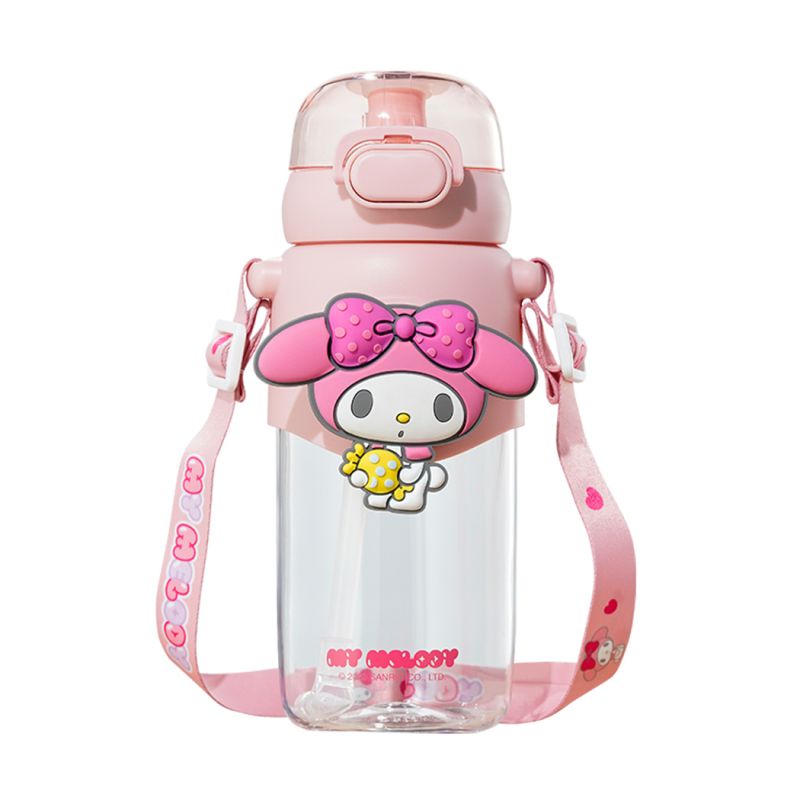 Sanrio Hello Kitty & Friends My Melody Water Bottle & Strap 600ml