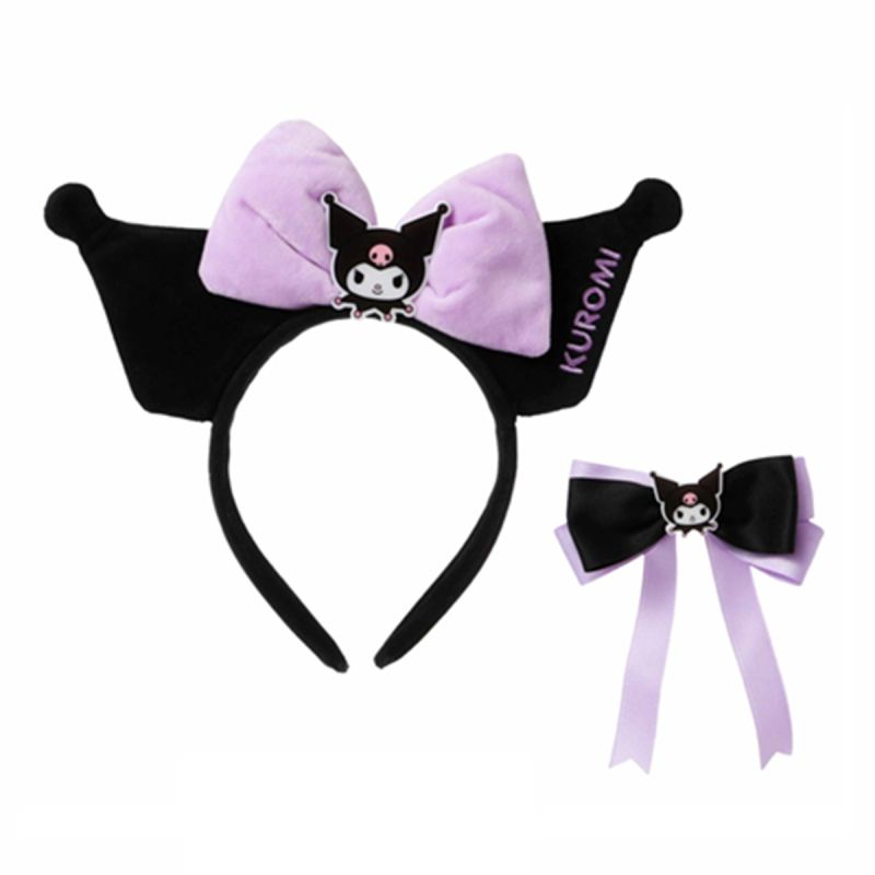Sanrio Hello Kitty & Friends Kuromi 2 Piece Hair Band & Bow Set
