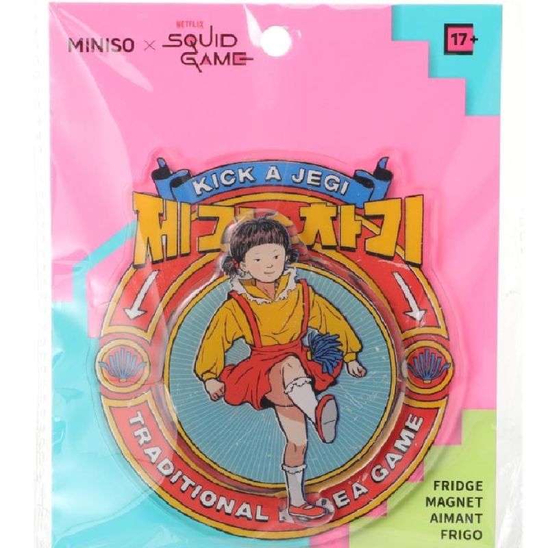 Squid Game Collection Rotating Kick A Jegi Fridge Magnet Girl