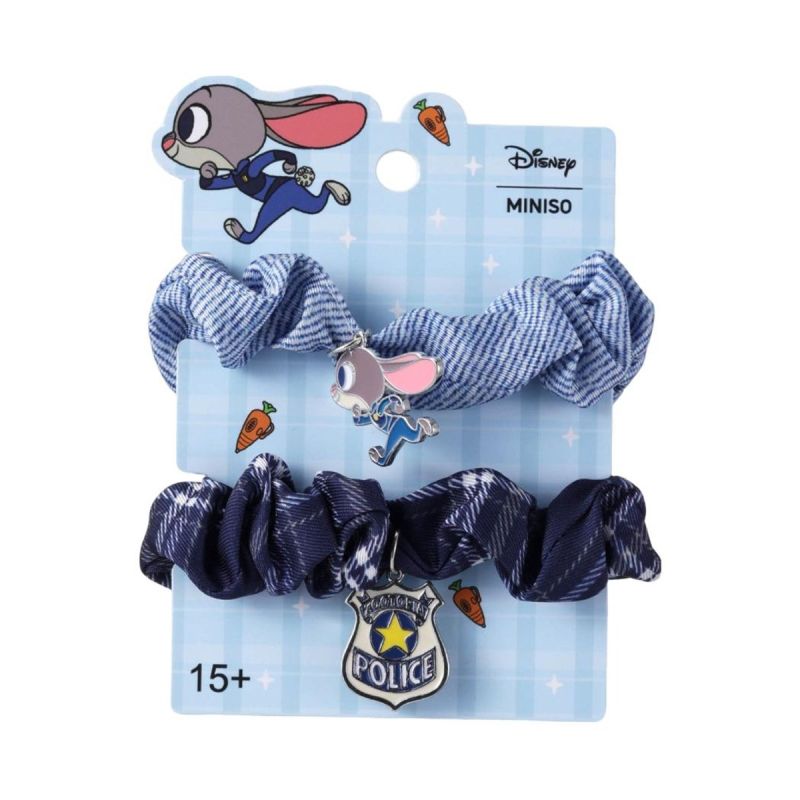 Disney Zootropolis 2 Judy Hopps Police Officer Scrunchie Hair Ties Pack Of 2