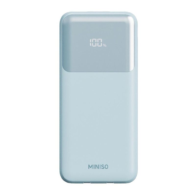 MINISO 9000mAh Blue Built In Dual Cable Power Bank