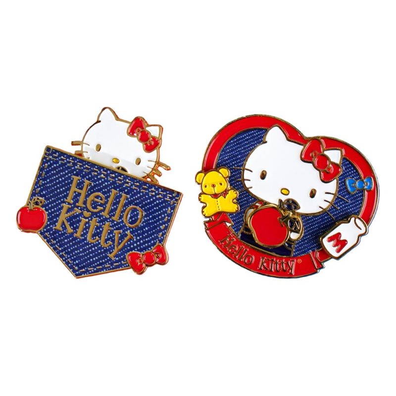 Sanrio Hello Kitty & Friends Classic Collection Denim Metal Badge Fridge Magnet (Assorted Characters)