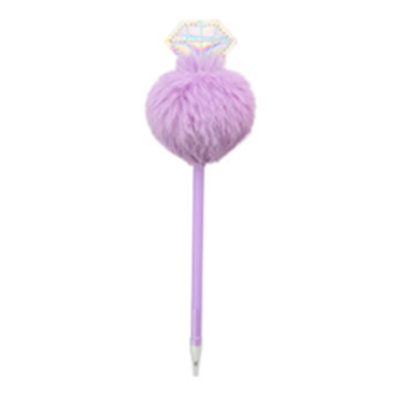 MINISO Purple Gem Pom Pom Pen 