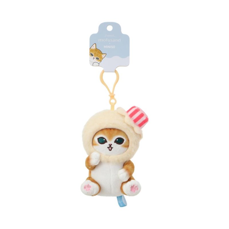 Mofusand Ice Cream Collection Yellow Hat Plush Pendant