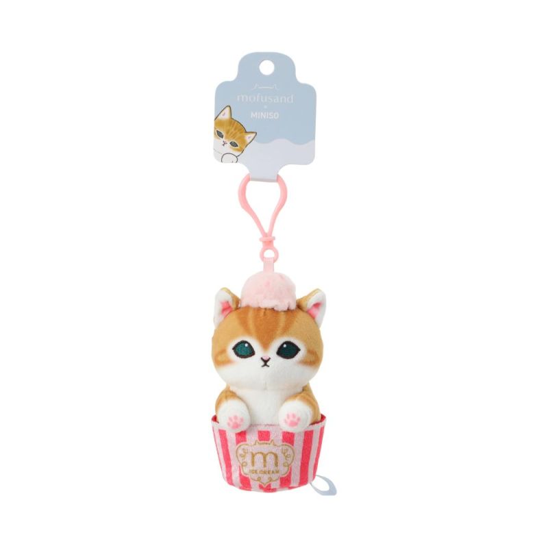 Mofusand Ice Cream Collection Pink Ice Cream Cup Plush Pendant