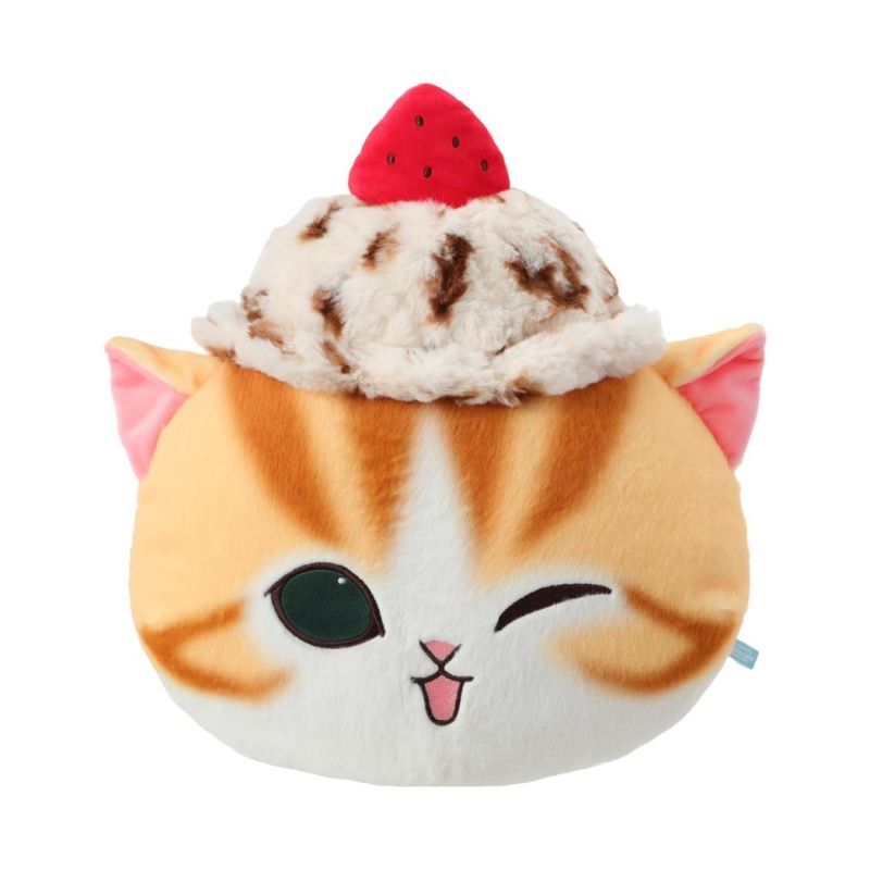 Mofusand Ice Cream Collection Yellow Cat Head Pillow
