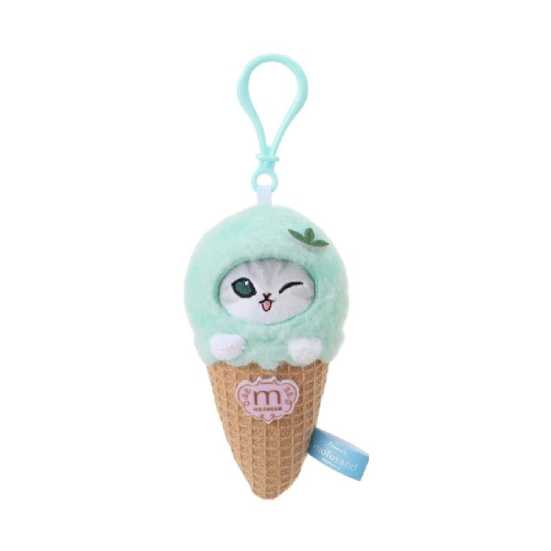 Mofusand Ice Cream Collection Green Ice Cream Plush Pendant