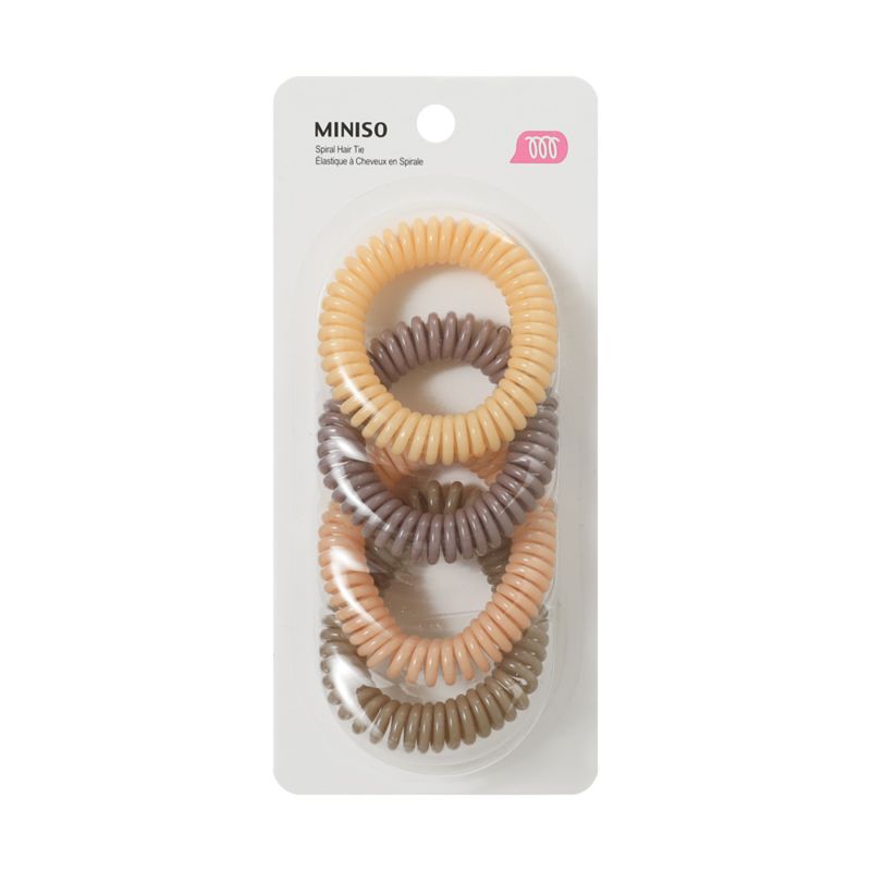 MINISO Set of 4 Spiral Hair Ties