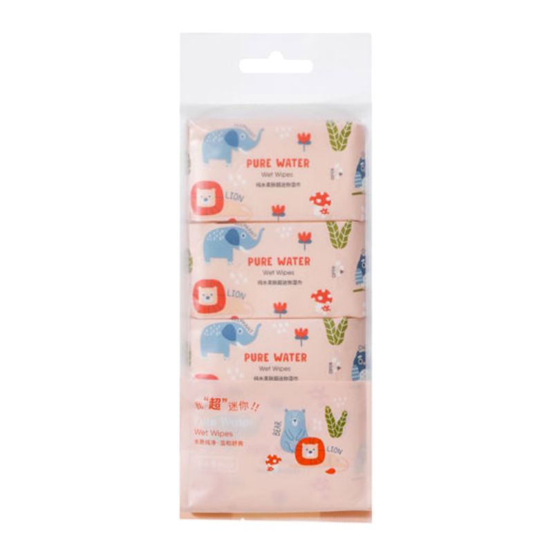 Forest Animals Soft Mini Wet Wipes 8 Wipes, 8 Packs