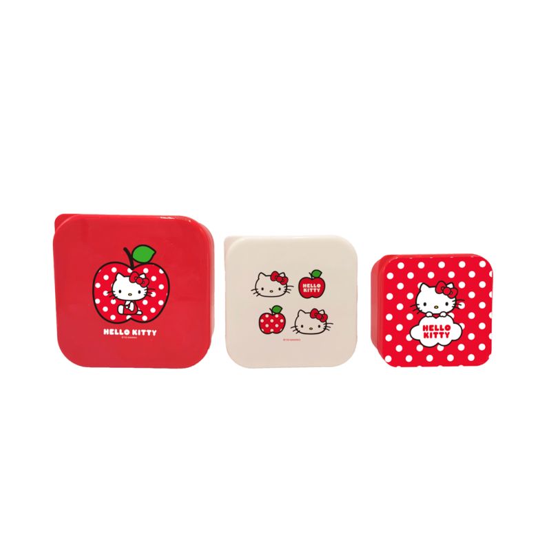 Sanrio Hello Kitty Apple Collection Food Storage Containers 