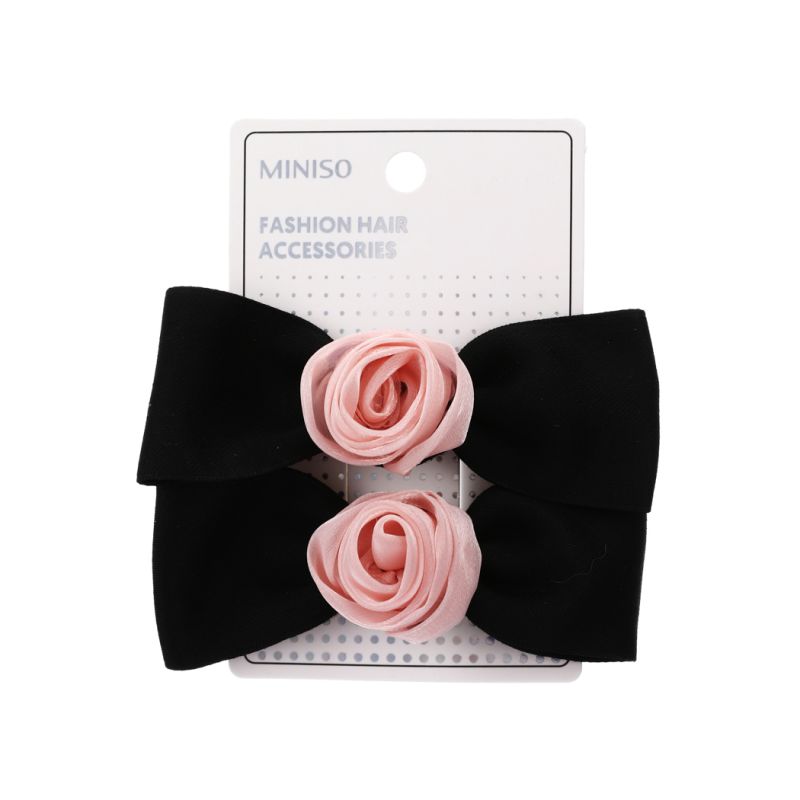 MINSO Rose Series Fashion Hair Clip Bows Pack Of 2