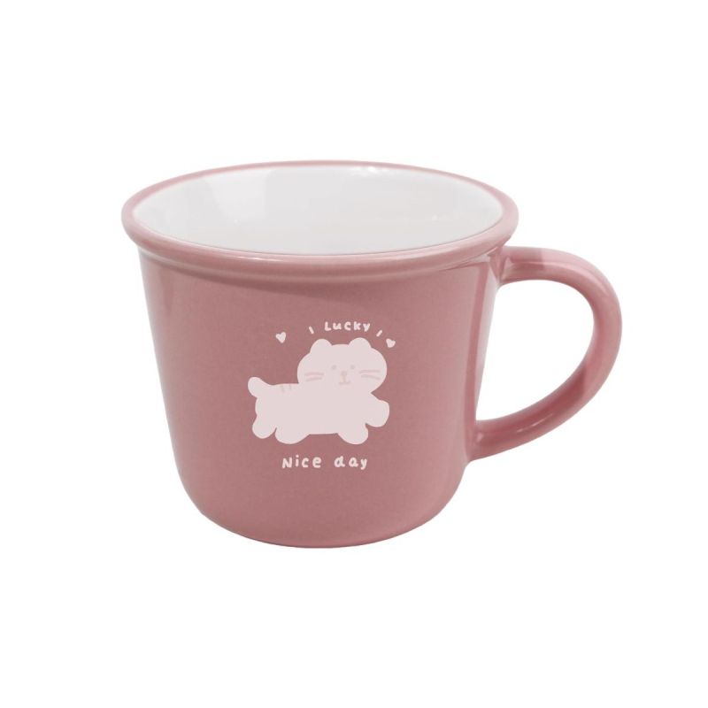MINSO Animal Series Pink Ceramic Mug 310ml