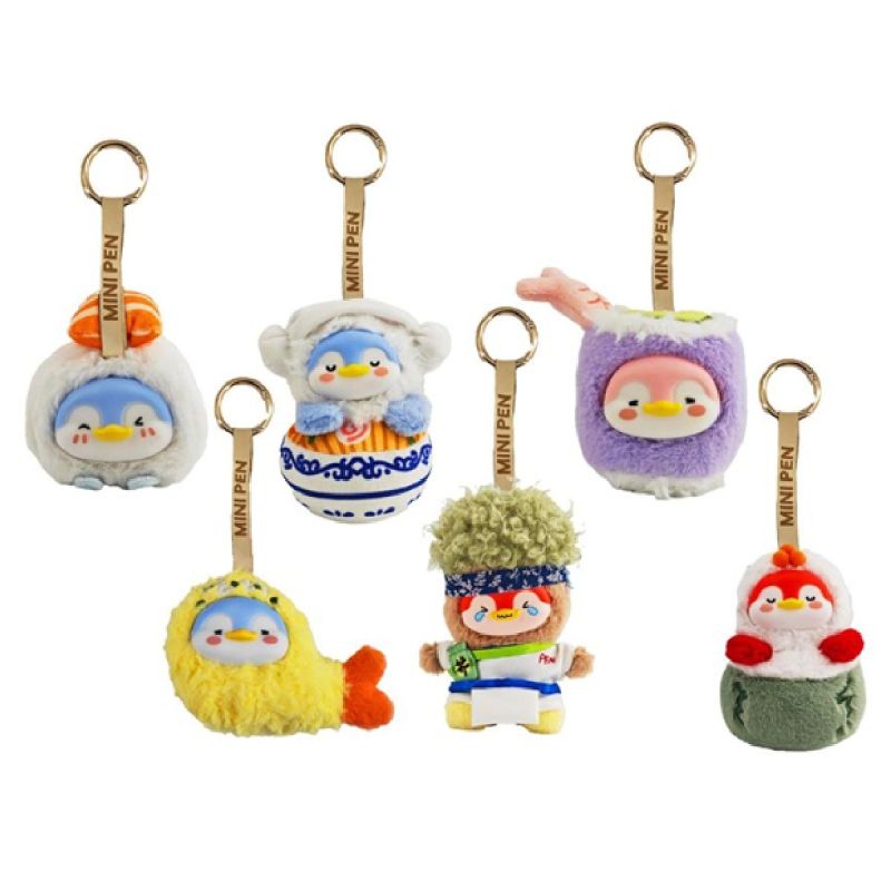 Mini Family Mini Pen Fun Sushi Collection Vinyl Plush Pendant Surprise Blind Box