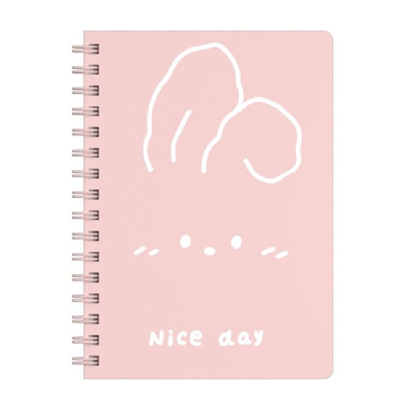 MINSO Animal Series A5 80 Page Wire Bound Pink Notebook