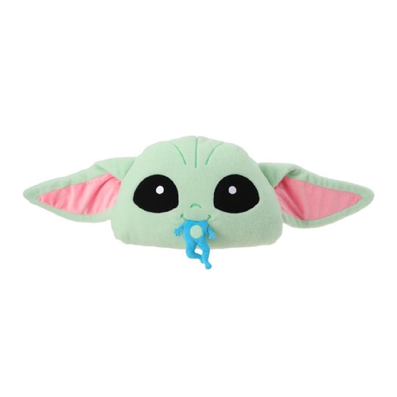 Star Wars Grogu Head Frog Eating 16 Inch Pillow
