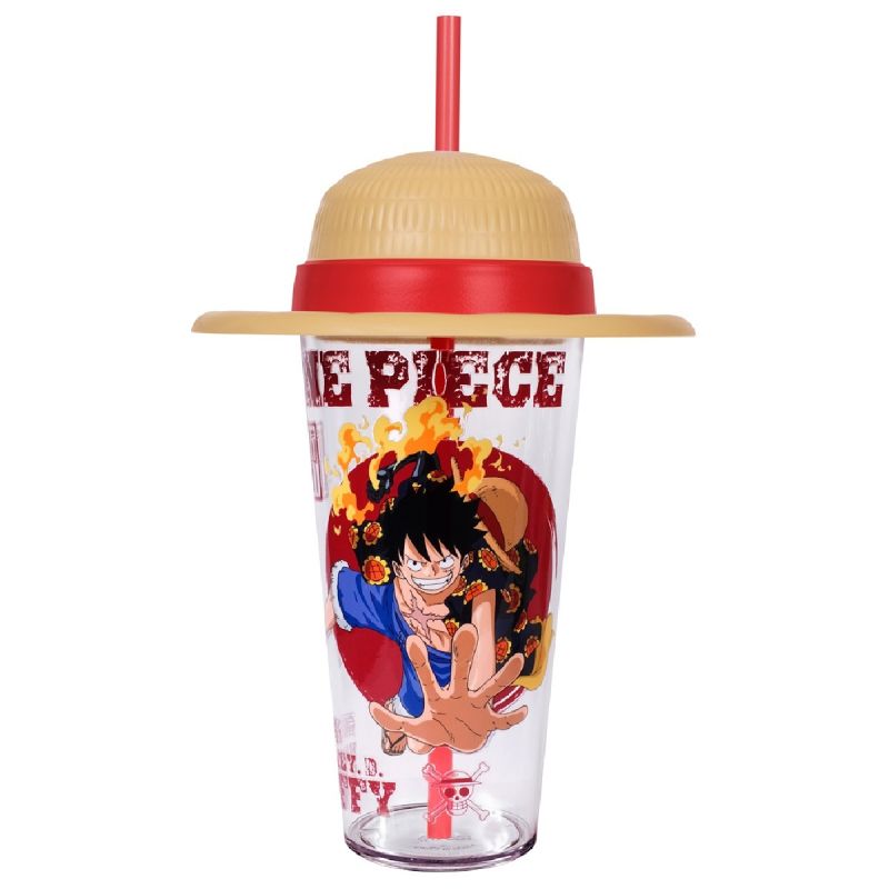One Piece Classic Retrospective Collection Luffy Plastic Tumbler & Straw 640ml