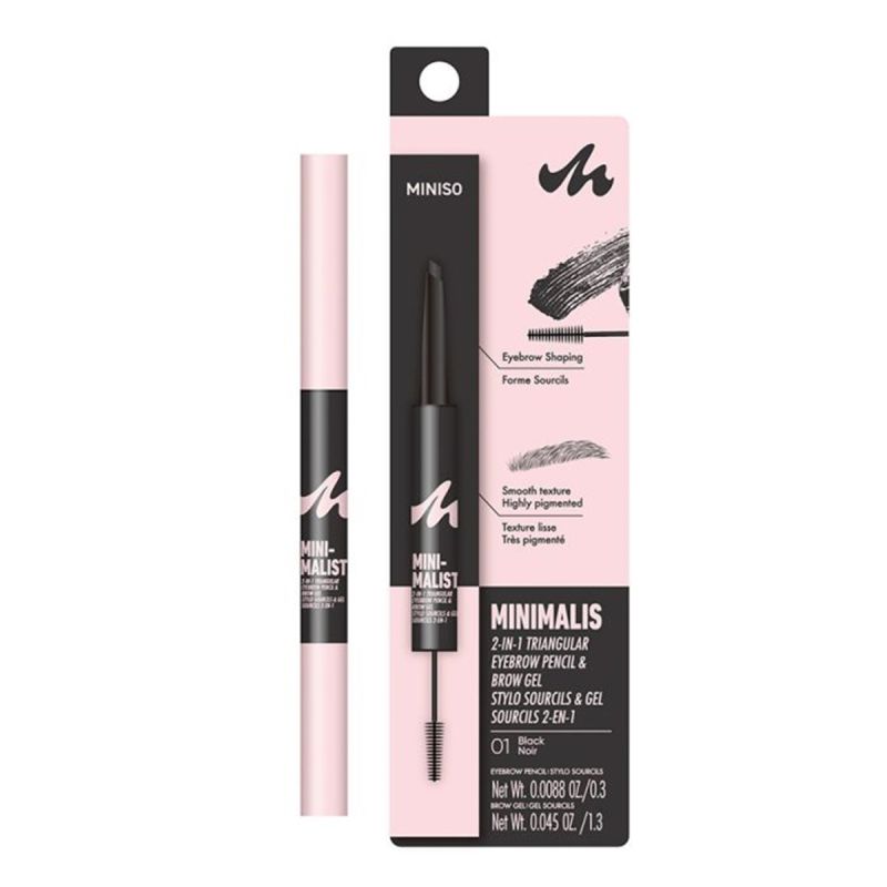 MINISO Minimalist Rich Pigment Eyebrow Pencil Brow Black 