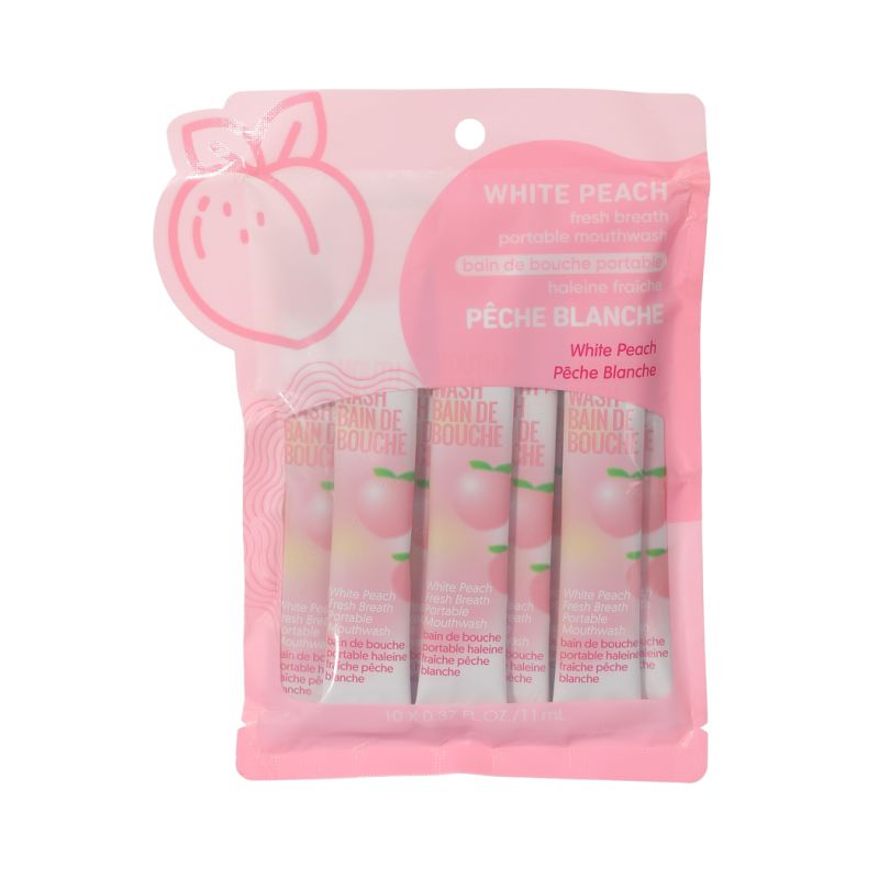 MINISO White Peach Fresh Breath Portable Mouthwash 10 Pieces