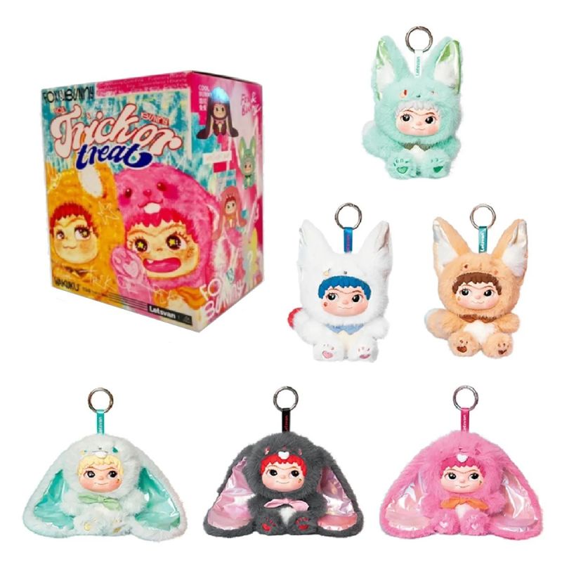 Letsvan Wakuku Fox & Bunny Trick Or Treat Vinyl Plush Blind Box