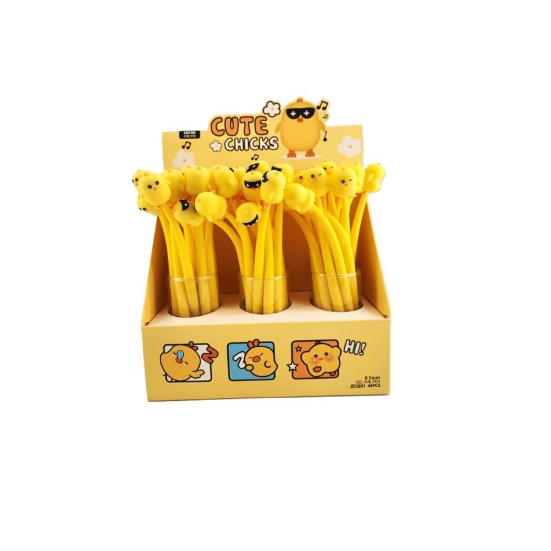 Dundun Chicken Series Fun Figure Shaking Gel Pen 0.5mm Black PDQ