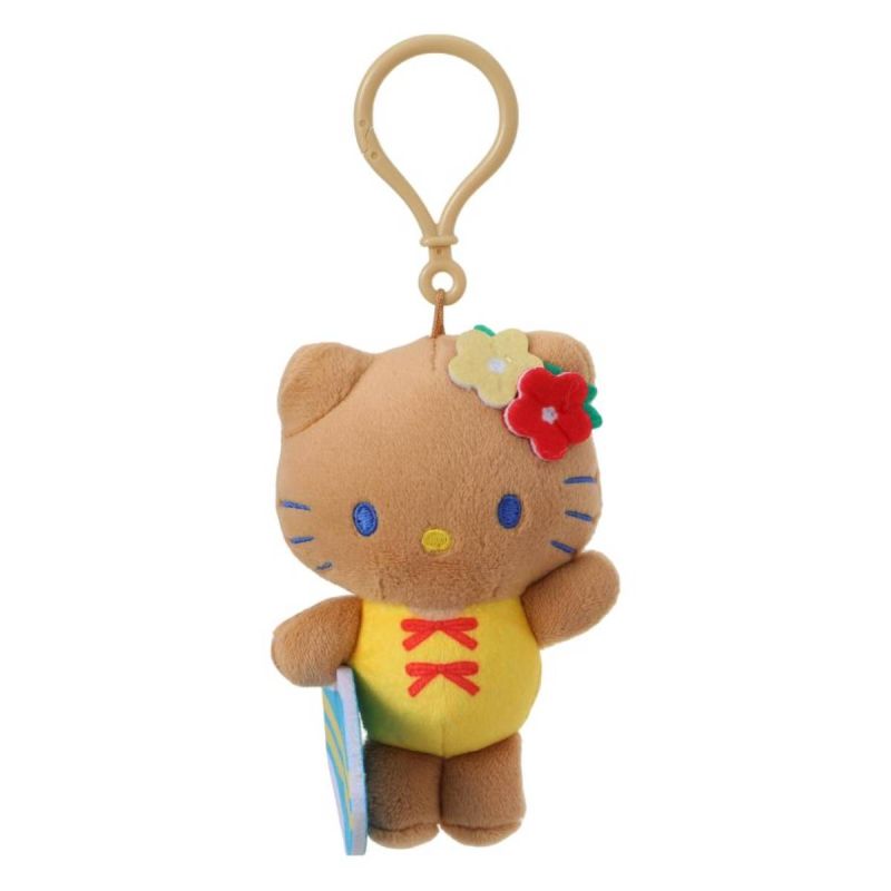 Sanrio Hello Kitty & Friends Jump into Summer 5 Inch Tan Plush Surfing Pendant