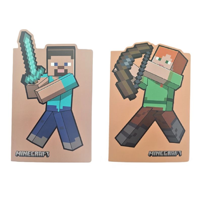 Minecraft Steve & Alex 32 Page Stitch Bound Notebook Set Of 2
