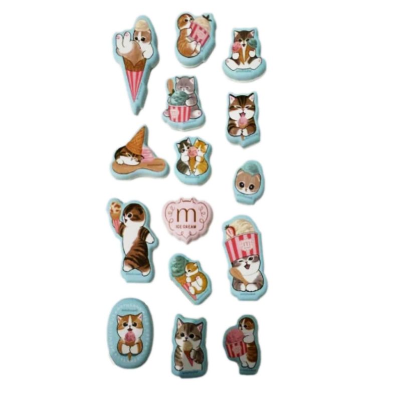 Mofusand Ice Cream Collection Puffy Stickers 