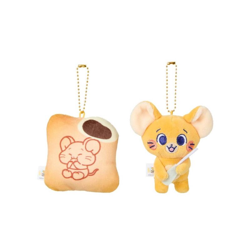 Tom & Jerry Gokko Series Couple Jerry & Toast Plush Pendant