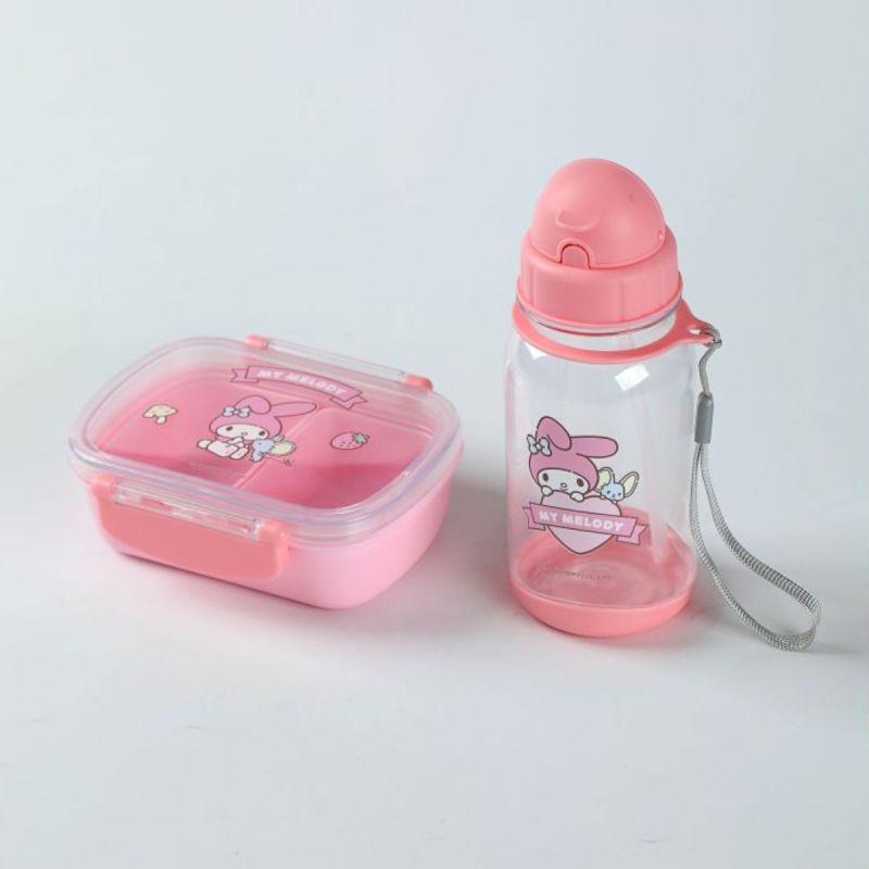 Sanrio Hello Kitty & Friends My Melody Bento Box & Water Bottle Set