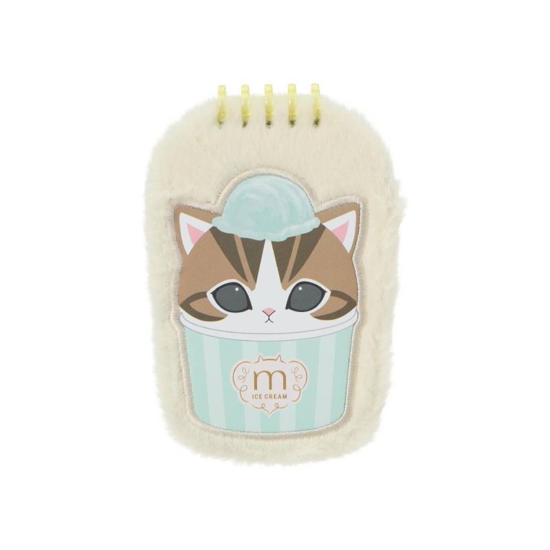Mofusand Ice Cream Collection Yellow Plush Notebook