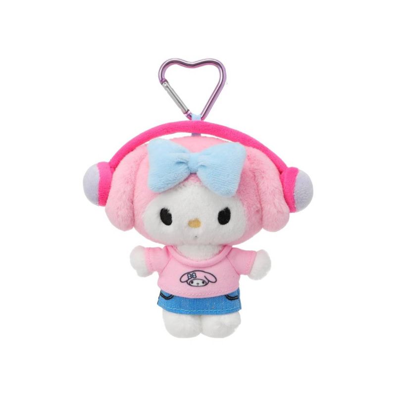 Sanrio Hello Kitty & Friends My Melody Citywalk Collection 6 Inch Headset Plush Pendant