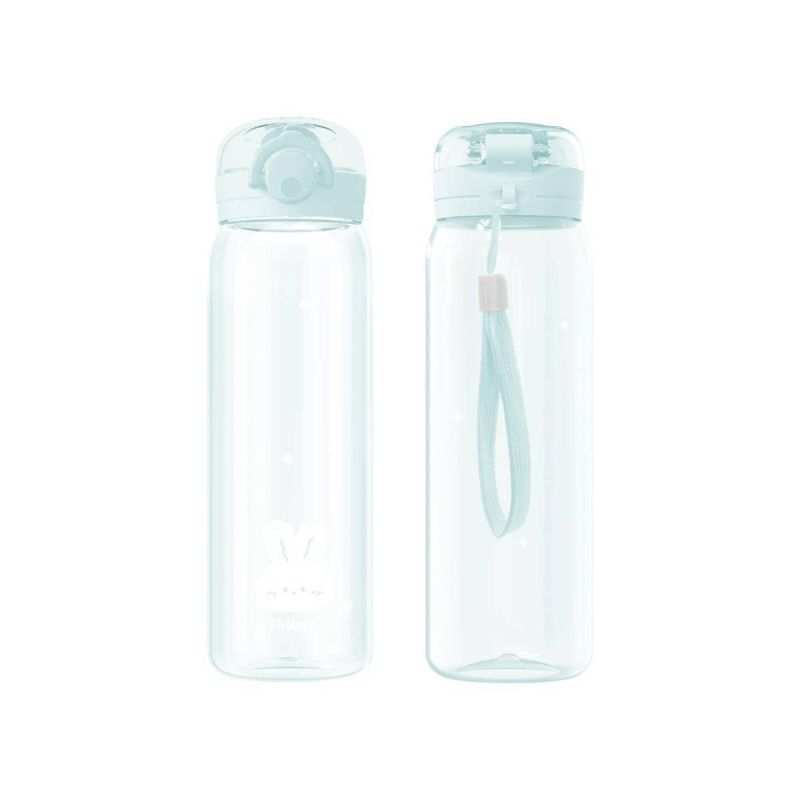 MINSO Animal Series Blue Flip Top Plastic Water Bottle 620ml