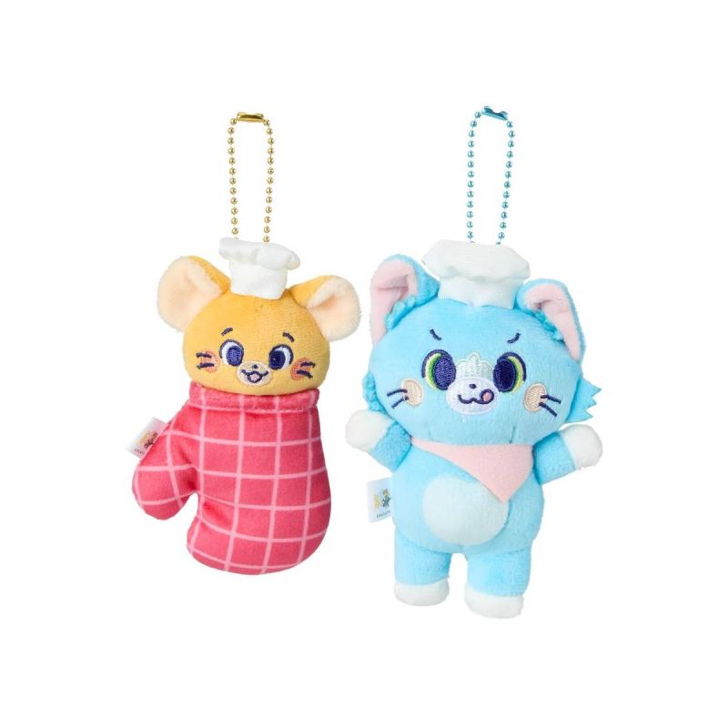 Tom & Jerry Gokko Series Cook Couple Plush Pendant