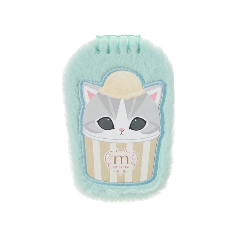 Mofusand Ice Cream Collection Green Plush Notebook