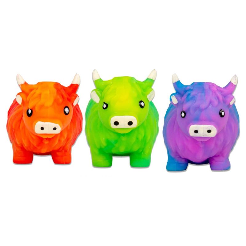 HGL Stretchy Sand Highland Cow Fidget Toy Assorted Colours