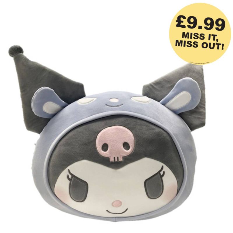 Sanrio Hello Kitty & Friends Kuromi Head Shaped Pillow 