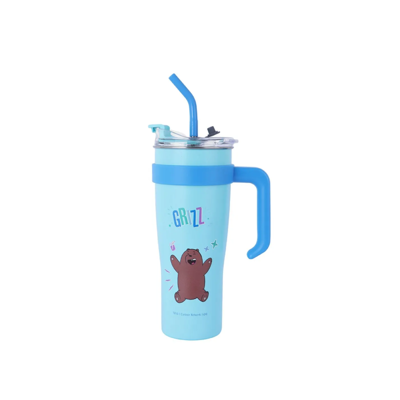 We Bare Bears Grizz Seaside Music Festival Single Wall Steel Tumbler With Handle 1.6l