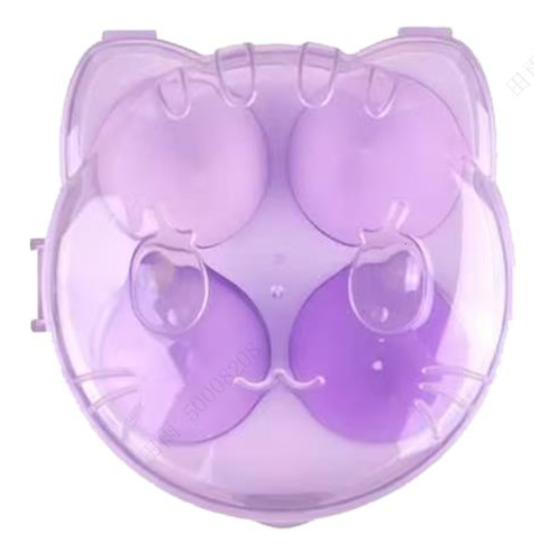 MINISO Makeup Sponge 4 Piece Set & Kitten Storage Case