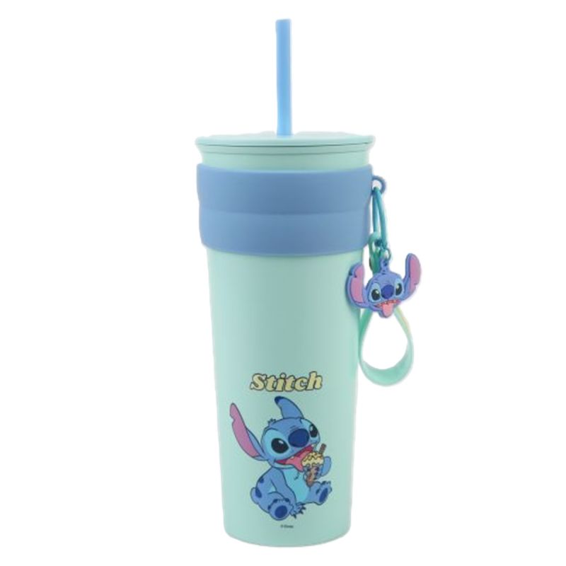 Disney Lilo & Stitch Stainless Steel Tumbler With Pendant & Straw 800ml